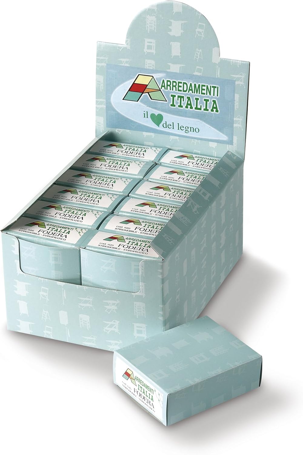Arredamenti-Italia Ersatzbezug für Bügelbrett Mod. Bravo aus Baumwolle und Aluminiumstaub