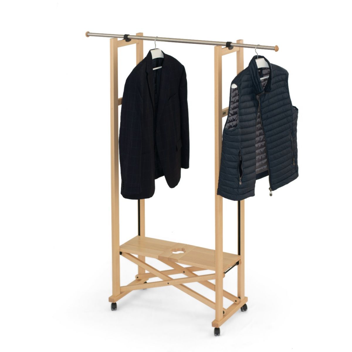 Arredamenti-Italia Faltgarderobe Elios in legno color naturale