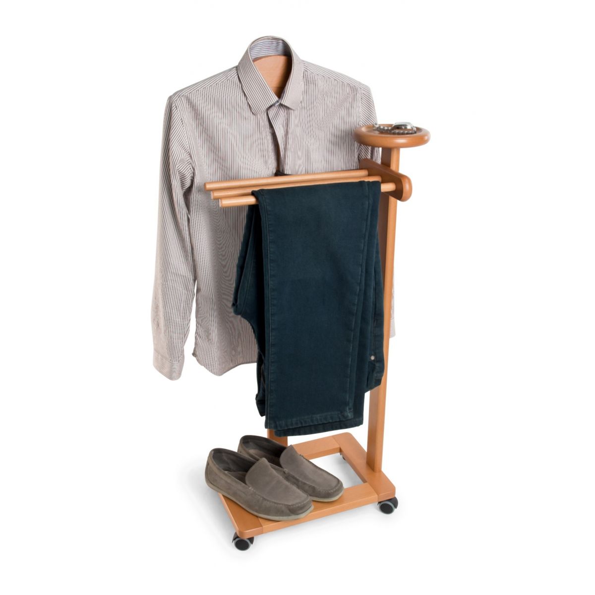 Arredamenti Italia Herrendiener für Schlafzimmer ANTIMO, Holz - Farbe: Kirsche Holz AR-It il Cuore del Legno“