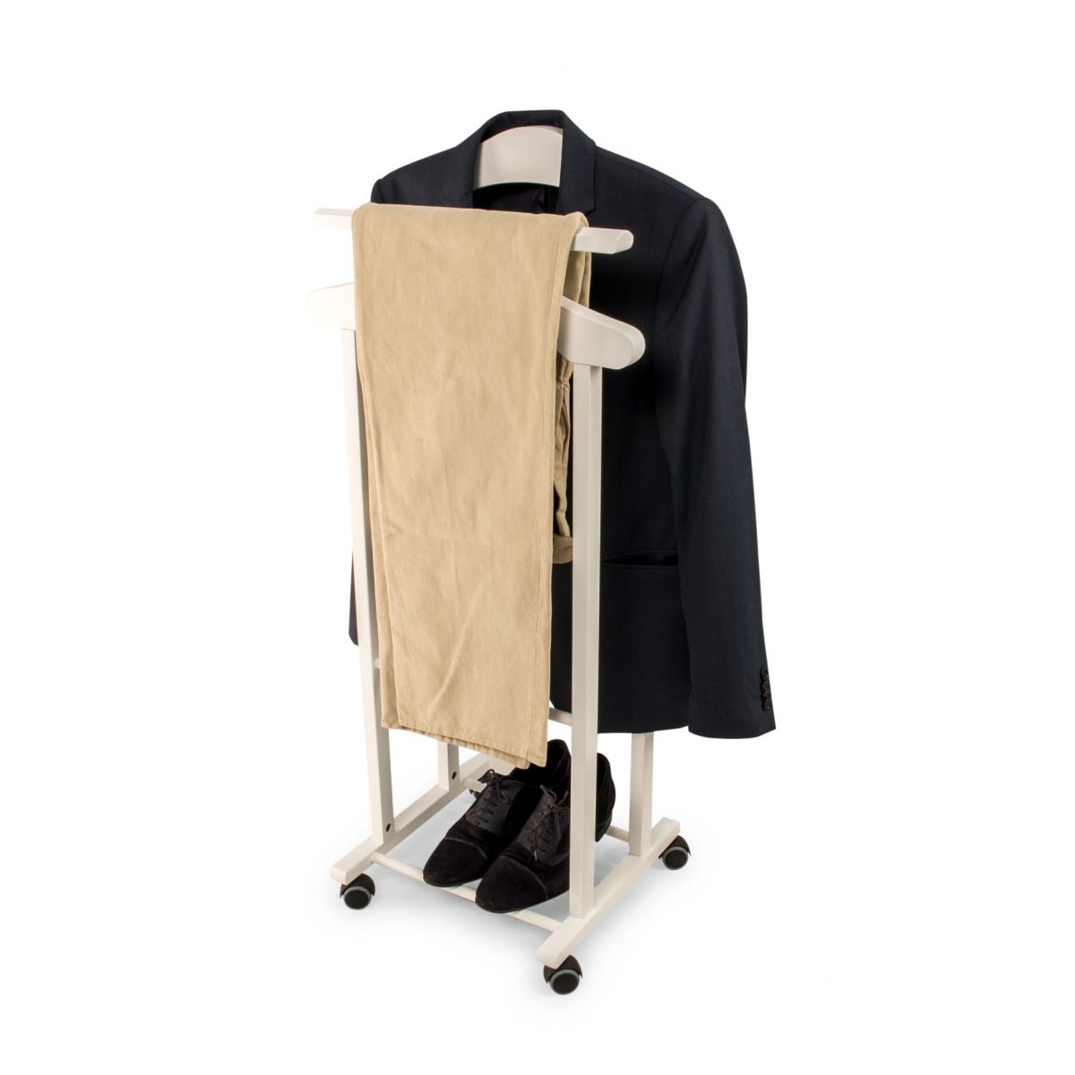 Arredamenti Italia Herrendiener für Schlafzimmer TRENDY, Holz - Farbe: Weiß Ar-It