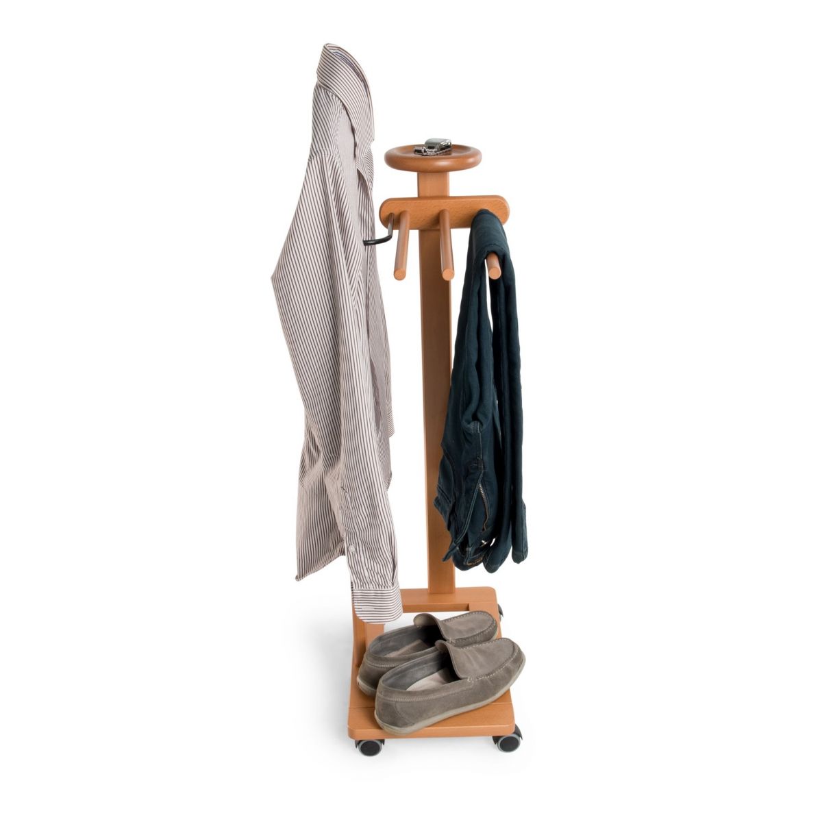 Arredamenti Italia Herrendiener für Schlafzimmer ANTIMO, Holz - Farbe: Kirsche Holz AR-It il Cuore del Legno“
